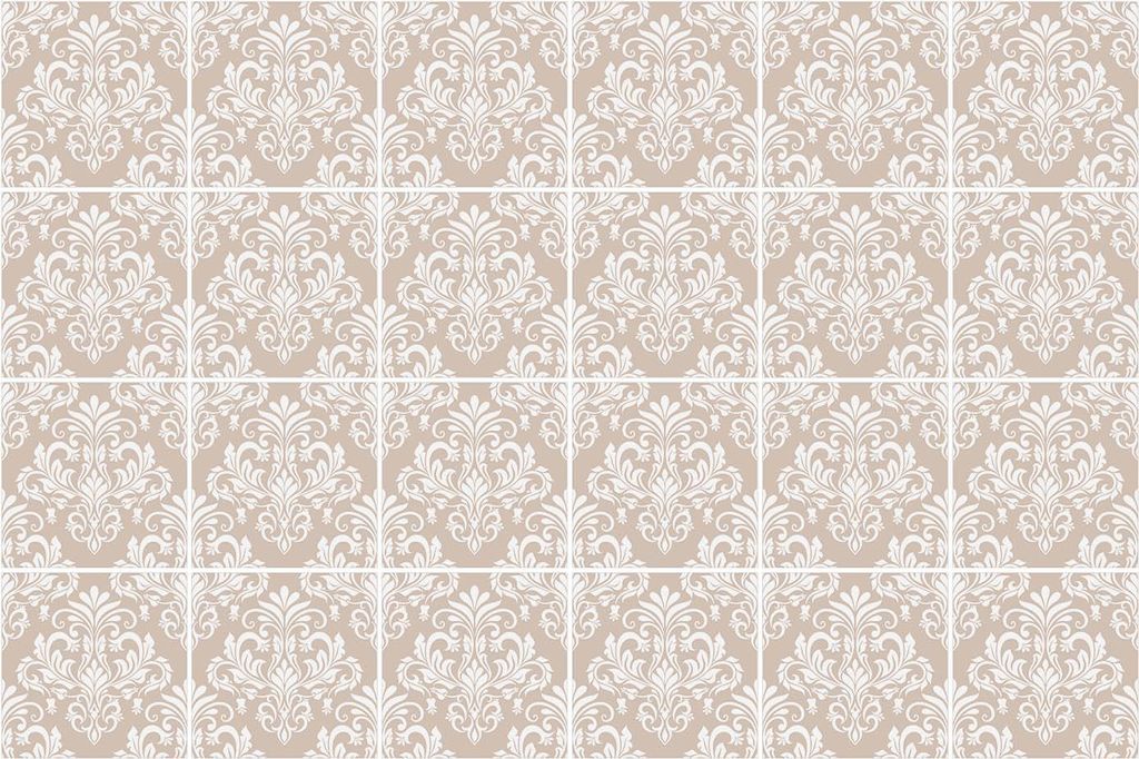 Fliesenaufkleber 10×10 cm – 24 Stück – Selbstklebend – Wasserfest – Pflegeleicht – Hitzebeständig – Für Küche & Bad – Elegante P...