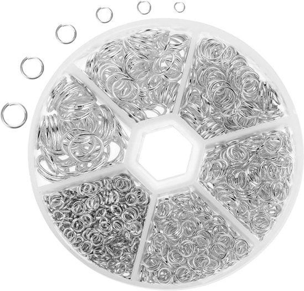 Bindringsatz für Schmuckfertigung - Metall-Springringsätze 4-10 mm