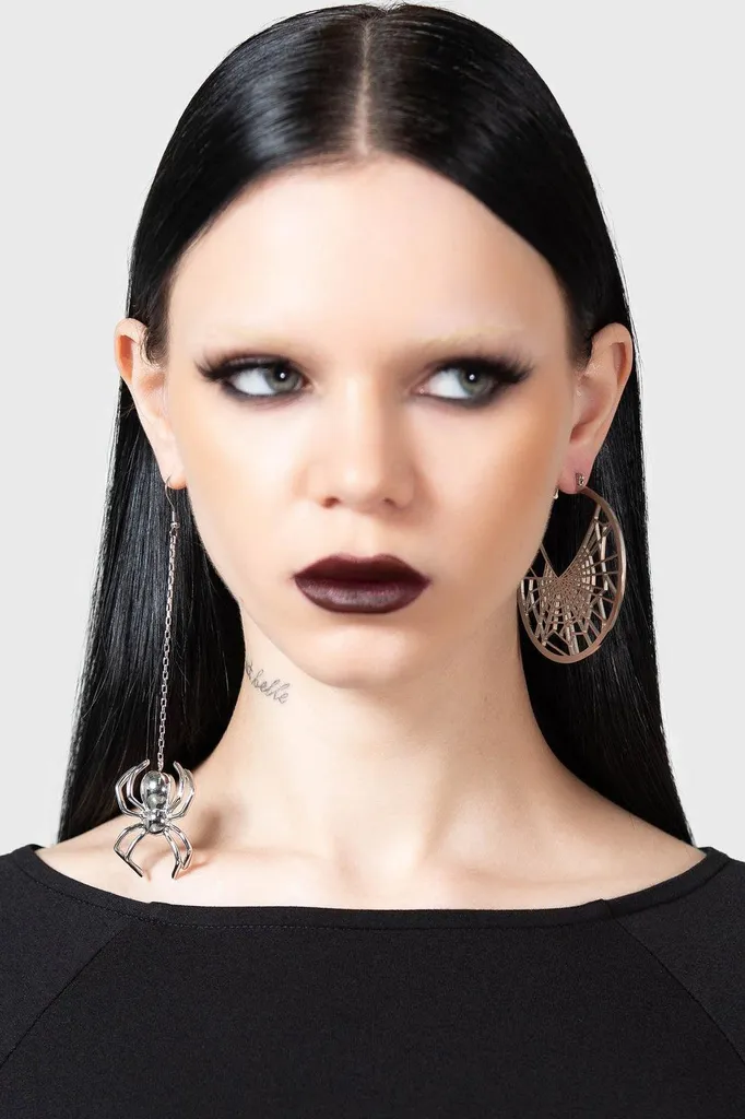 Orecchini Cerchio Ragnatela KILLSTAR Vicious - Punk Rock Jewelry