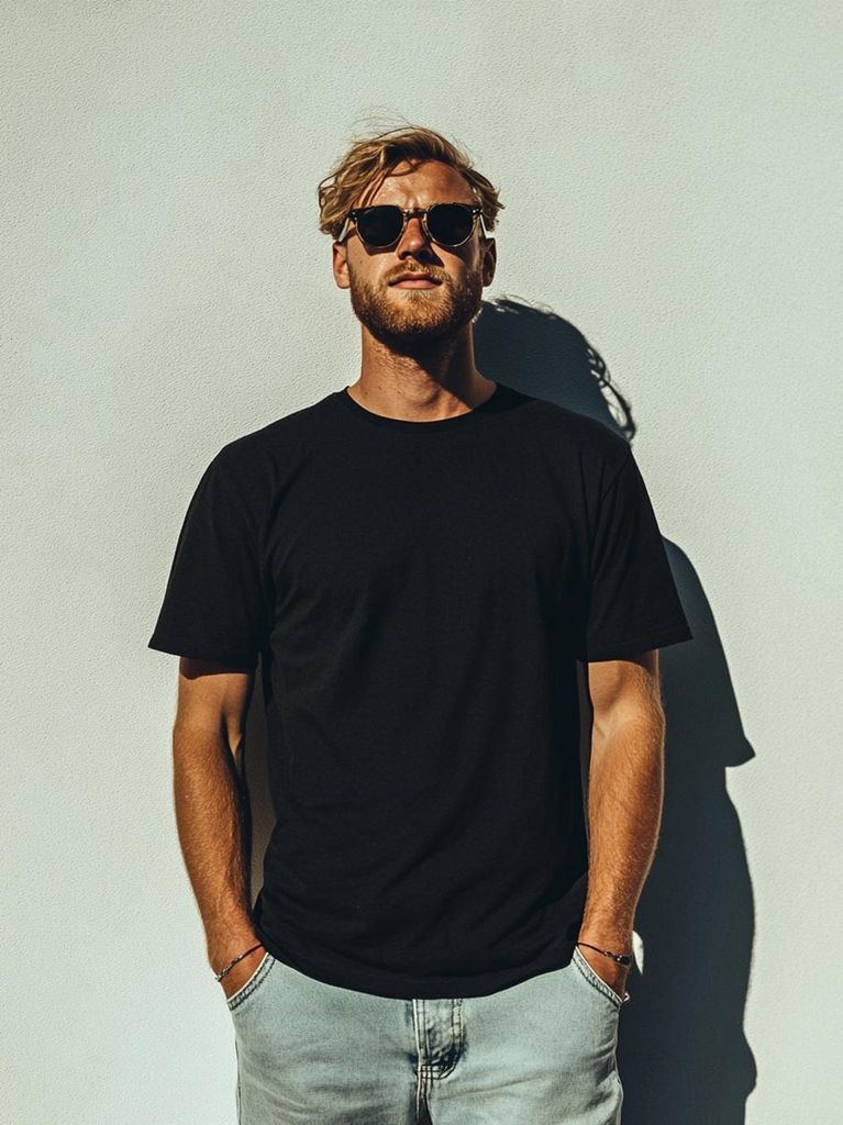 UrbanCity No Logo Herren T-Shirt schwarz XXL