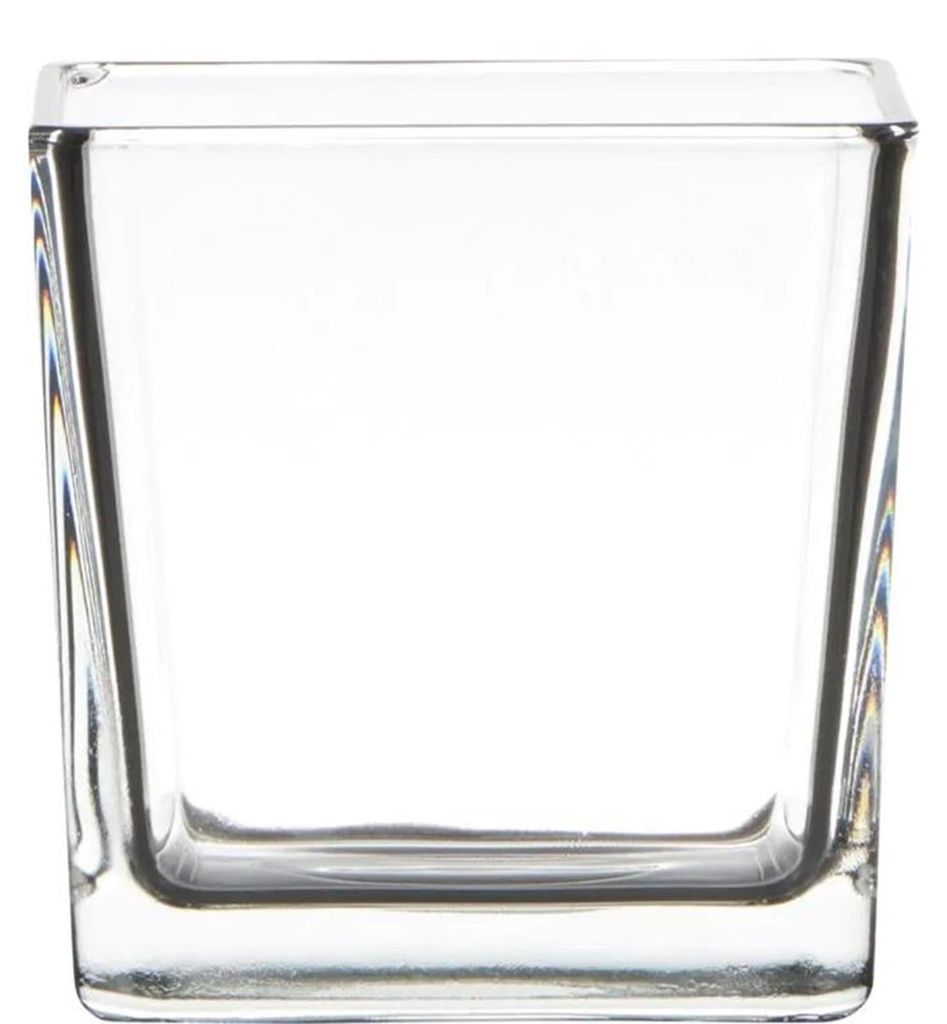 Vase en verre Cubic clair Carré 10 x10 x 10cm Image du produit 