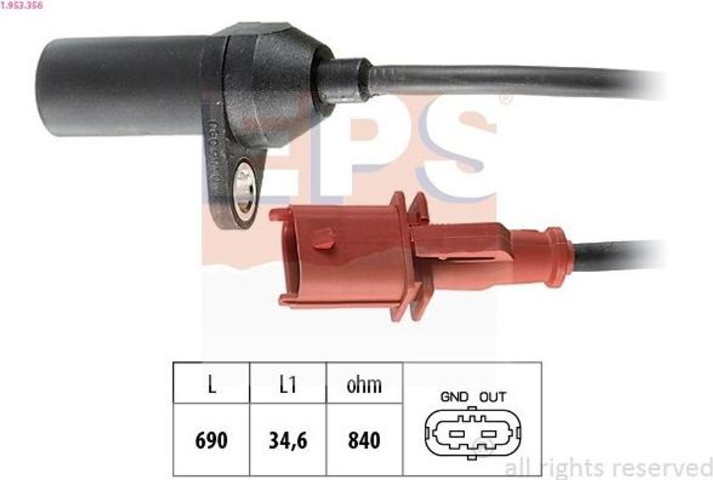 EPS 1.953.356 Kurbelwellensensor Impulsgeber für FIAT BRAVO I (182)