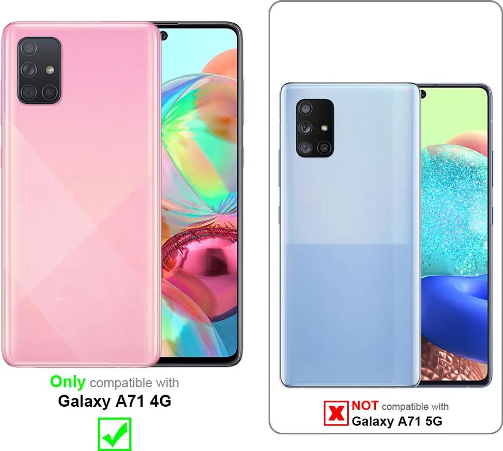Cadorabo cover per Samsung Galaxy A71 4G cover protettiva in silicone TPU rosa custodia per telefono cellulare - 2