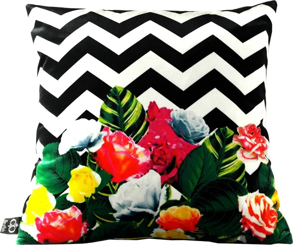 Coussin de Décoration Miami Flowers 45x45 cm - Ambiance Salon Chic
