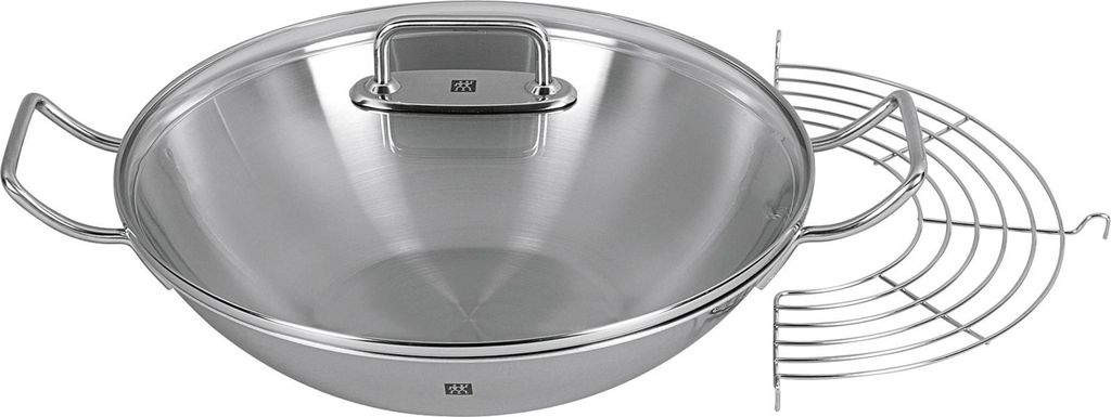 Zwilling Plus Wok Inkl. Glasdeckel und herausnehmbarer Produktbild 