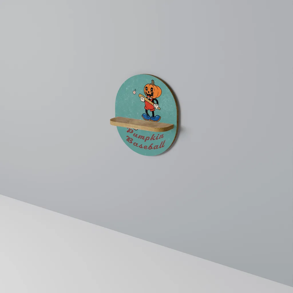 Étagère murale de forme ovale PUMPKIN BASEBALL - Rangement suspendu