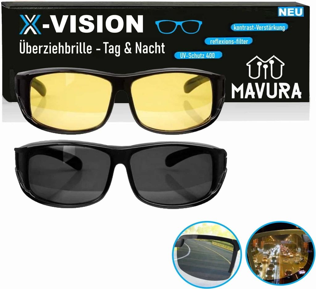 X-VISION Sonnenbrille Nachtsichtbrille Überziehbrille Produktbild 