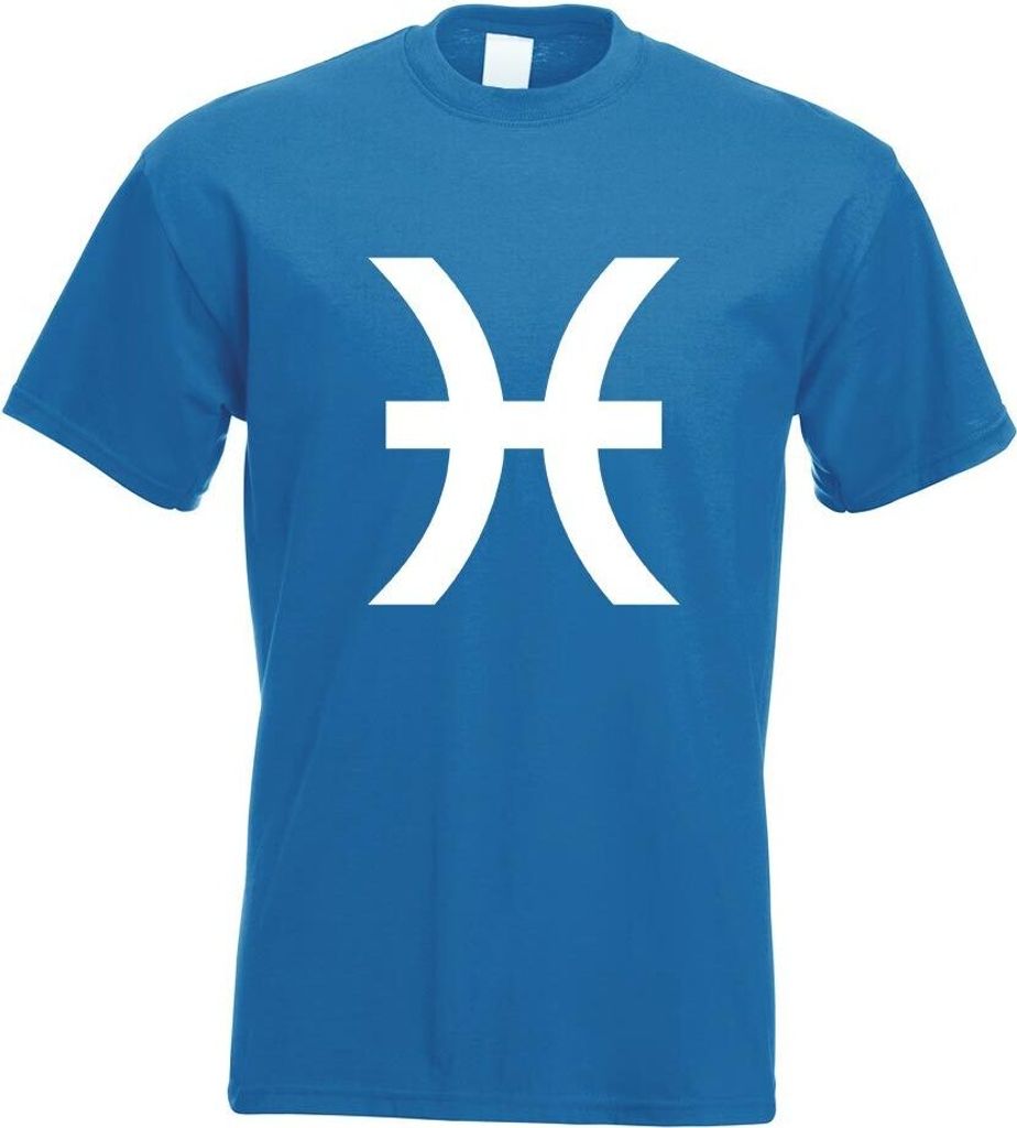 Kiwistar - T-Shirt - royal - Fische Sternzeichen Motiv Bedruckt Funshirt Design Print - mit Motiv Bedruckt - Funshirt Design - Sport - Freizeit - H...