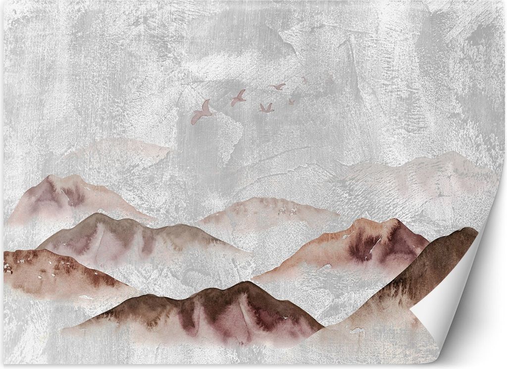 Vlies fototapete Vögel über den Bergen 350x245 cm Feeby Rosa inkl. Kleber einfache Montage