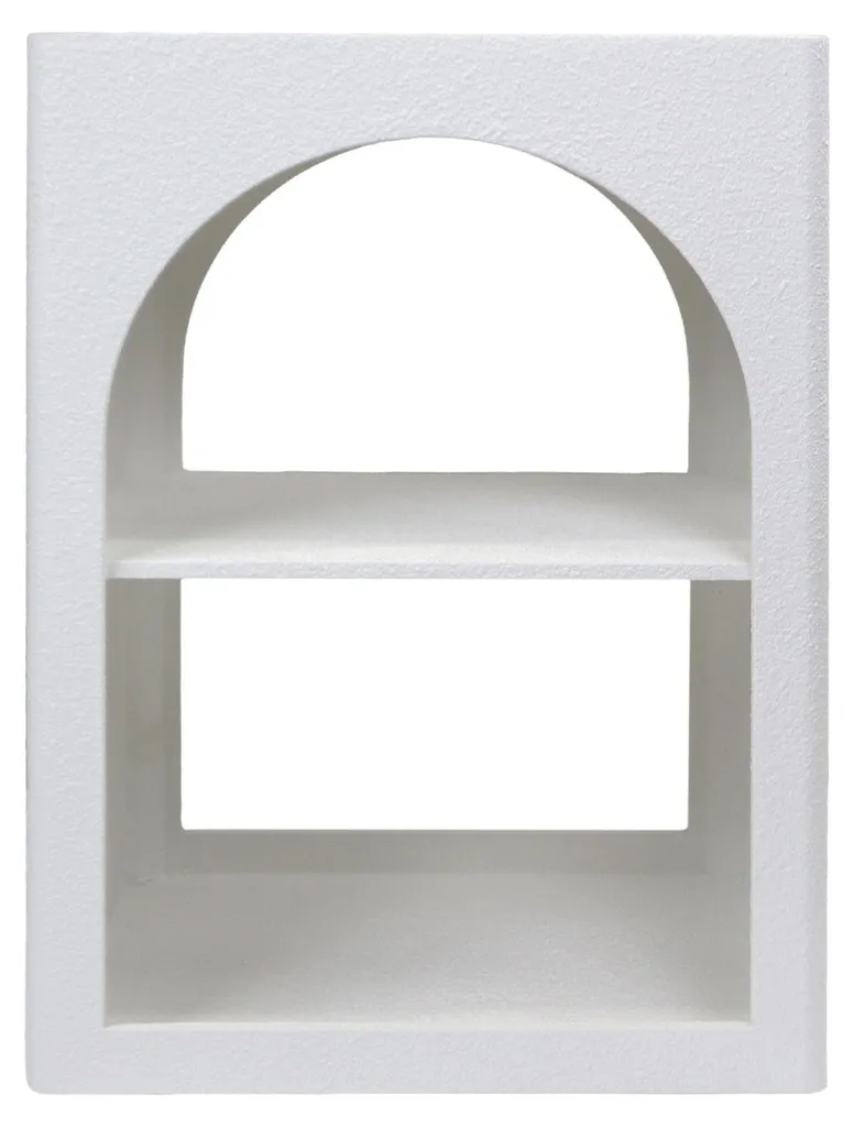 Table de Chevet Mobili Rebecca Nerina en MDF Blanc Moderne 55x40x30 cm