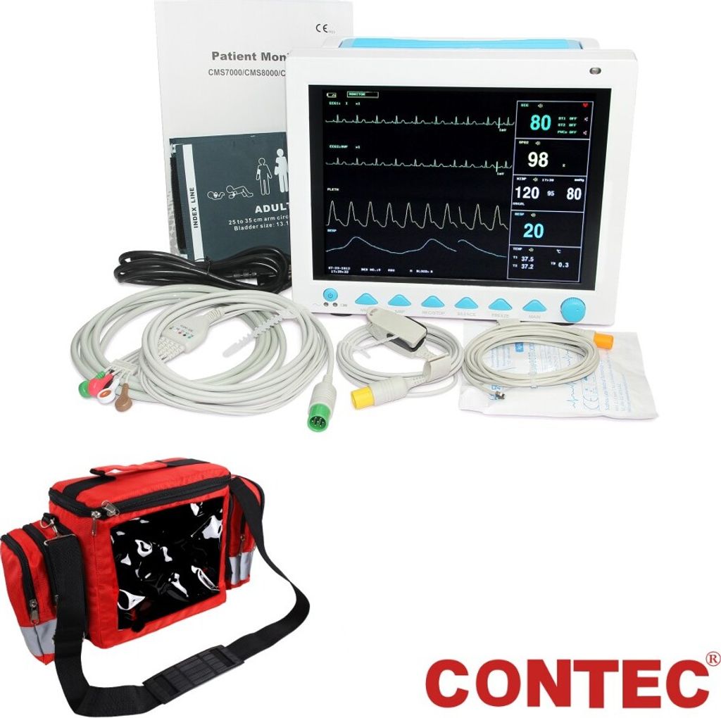 CMS8000 mit Tasche Vitalzeichenmonitor 6 Parameter Produktbild 