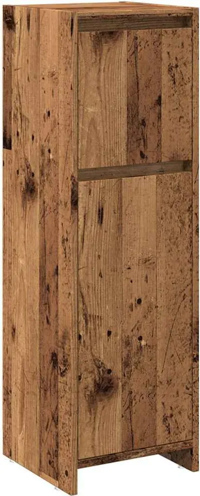 Petit meuble de rangement salle de bain 30x30 cm fini vieux bois brun