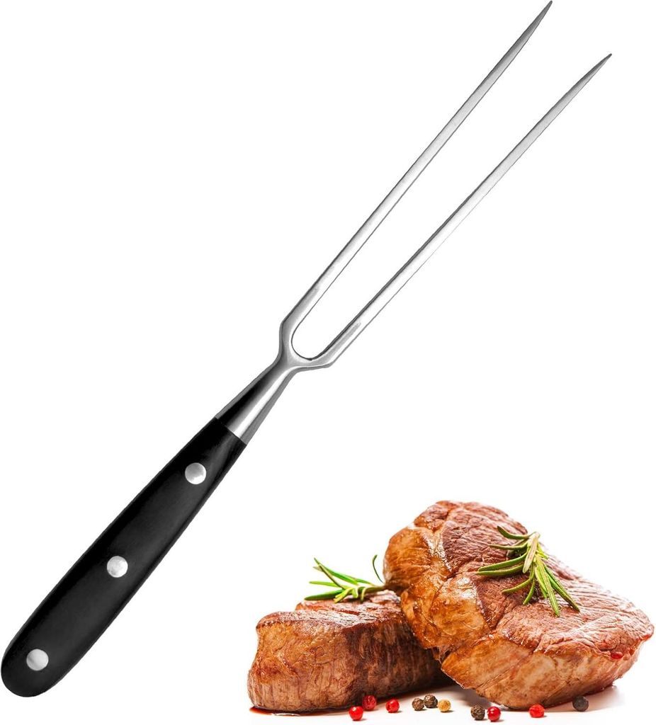 Fleischgabel 30 cm - Multifunktionale Tranchiergabel für Grill und Küche - Edelstahl