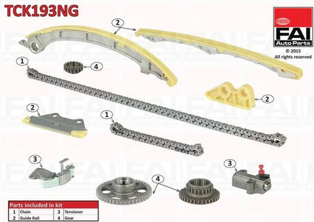 Kit de distribution par chaîne TCK193NG haute performance pour Accord