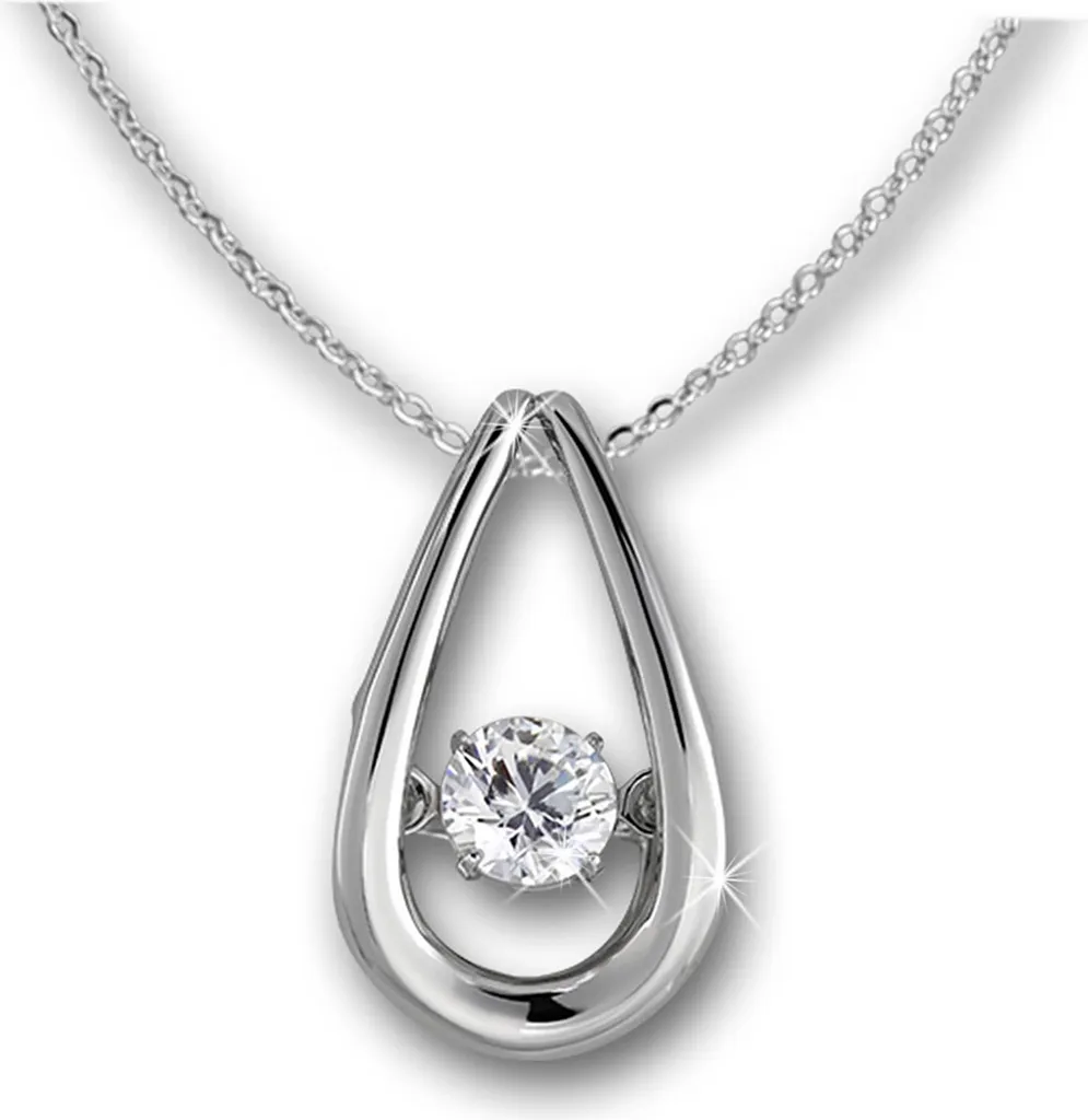 Collier Argent Anti-Ternissement avec Pendentif Zirconium Brillant