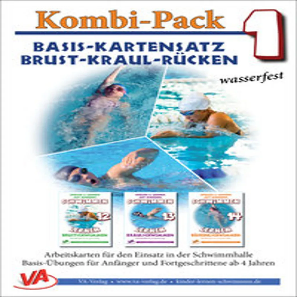 Jeu de cartes brasse-crawl-dos résistant à l'eau pour natation