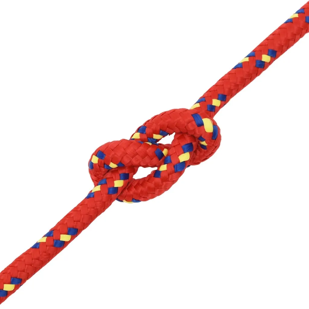 Corde Polypropylène 12mm 25m Rouge pour Navigation et Usage Extérieur