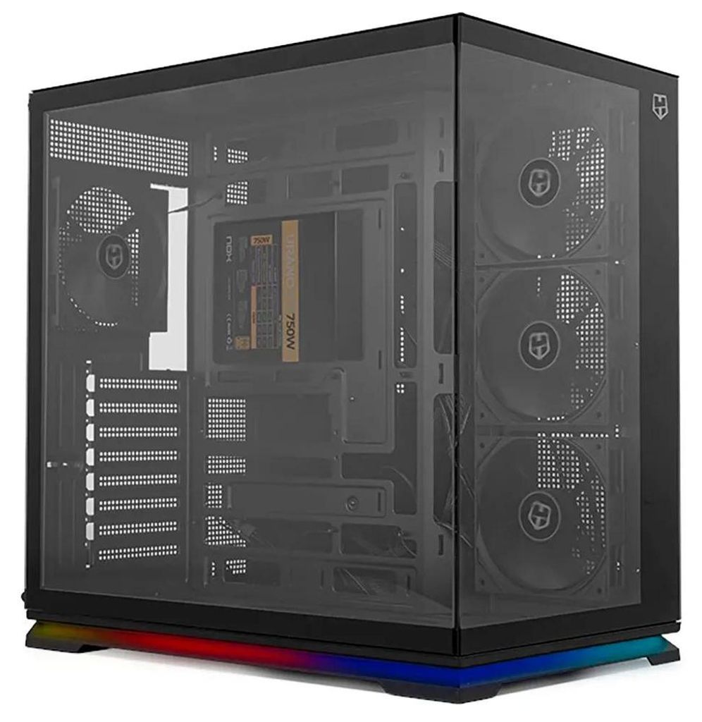 NOX Hummer Galaxy White Mid Tower ATX Gehäuse aus gehärtetem Glas ARGB