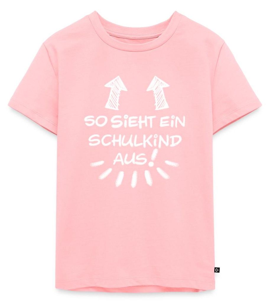 Spreadshirt Einschulung So Sieht Ein Schulkind Aus Kinder Premium T-Shirt, 98/104 (2 Jahre), Rosa
