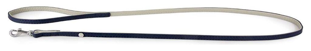Das Lederband Hundeleine Amsterdam Navy/Grey