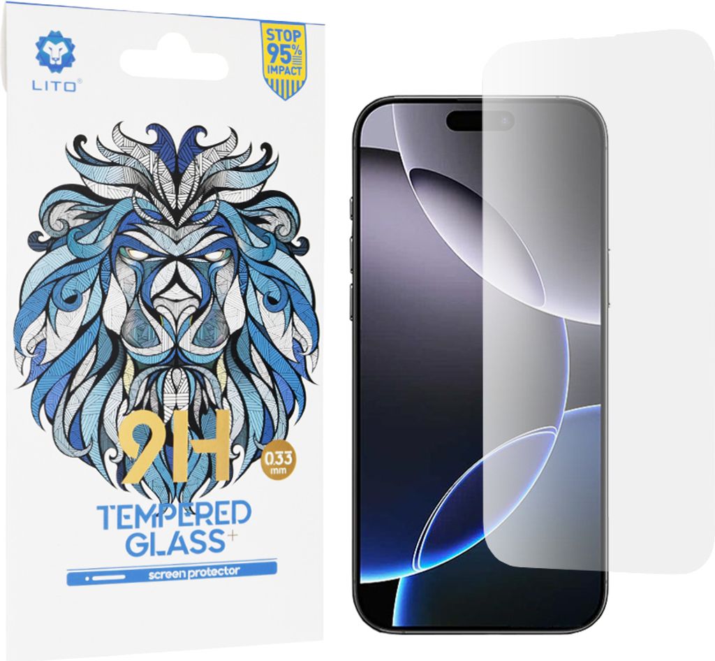 LITO 2.5D 9H Gehärteter Glas Classic Displayschutzfolie für Apple iPhone 16 Pro Max - Transparent