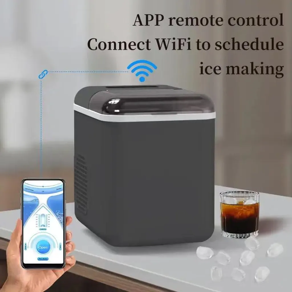 Machine à glaçons connectée Wi-Fi avec taille de glace réglable - 1,3L