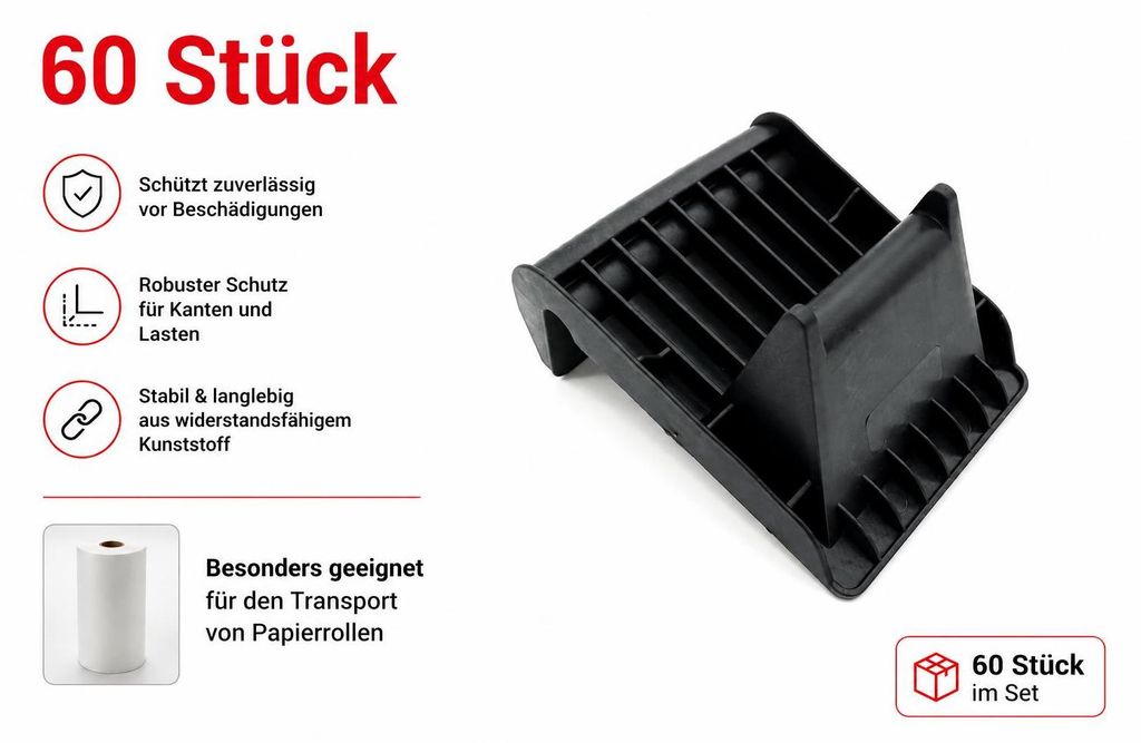 60 Stück Kantenschutzwinkel für Zurrgurte Produktbild 