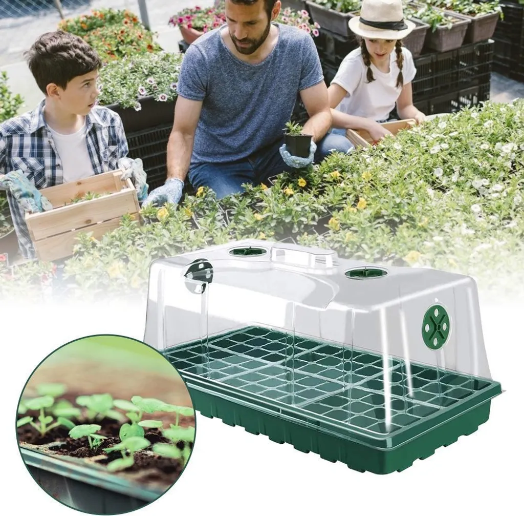 Plateau de Semis avec Valve de Ventilation - Set de 6 Kits de Germination