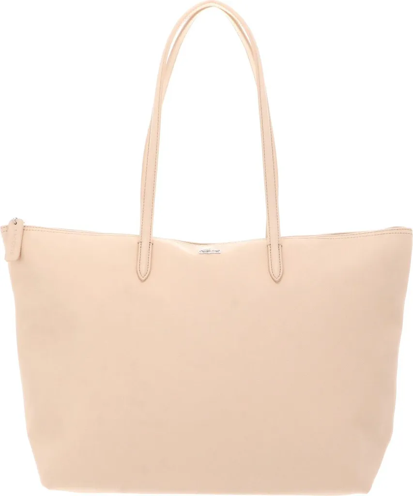 Grand Sac Shopping Angie Lacoste Abricot - Grand Cabas Zippé pour Femme