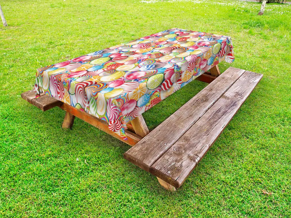 Tovaglia Antimacchia Bambini ABAKUHAUS 145x305 cm Tema Dessert