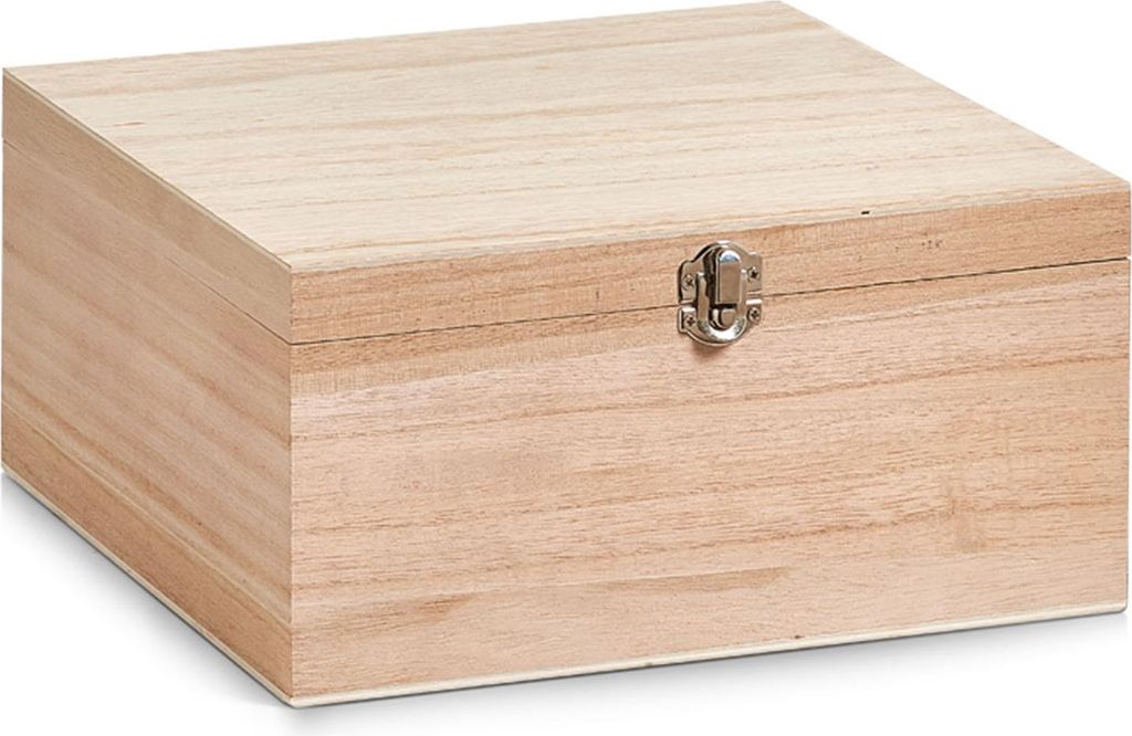 Scatola in legno con serratura, 26 x 26 x 12,5 cm Immagine del prodotto 