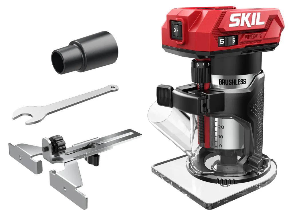 Fraiseuse à bois sans fil SKIL 3170 CA 20V, Profondeur 43mm, 6-8mm