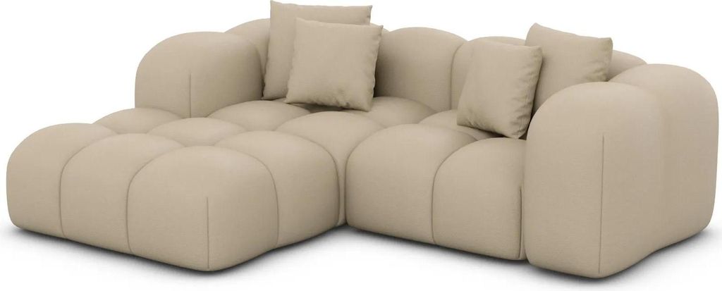 Kunstleder L-Form Studio Sofa Valora Beige Links