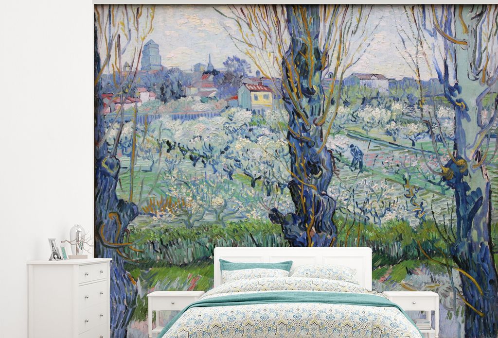 MuchoWow Fototapete für Wohnzimmer oder Schlafzimmer Wandtapete Vinyl Motivtapete Ansicht von Arles - Vincent van Gogh - 325x260 cm - Tapete