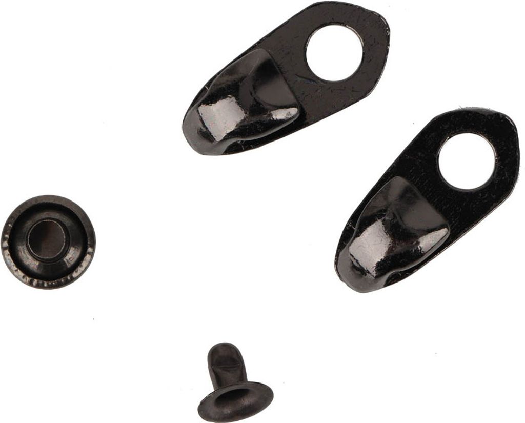 Schnürsenkelhaken, 20 Sets, Legierung, mit Nieten, für Reparatur, Camping, Wandern & Klettern, (#4), gunmetall