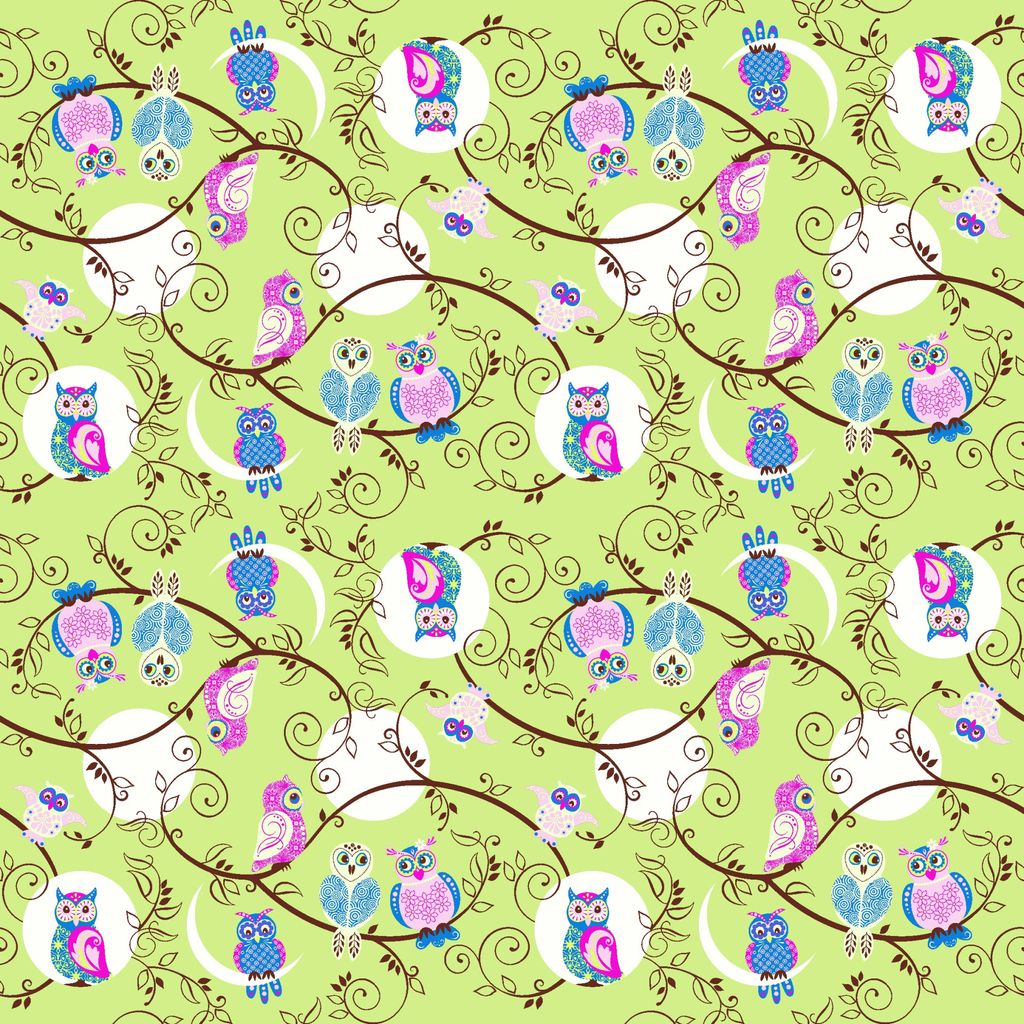 Sovie HOME Tischdecke Bertha in Kiwi aus Linclass Airlaid 80 x 80 cm, 1 Stück - Eule Floral