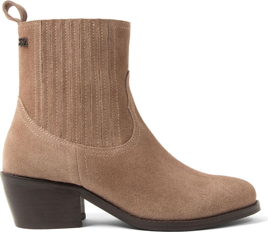 Lazamani An Damen Wildleder-Stiefeletten Taupe Größe 41