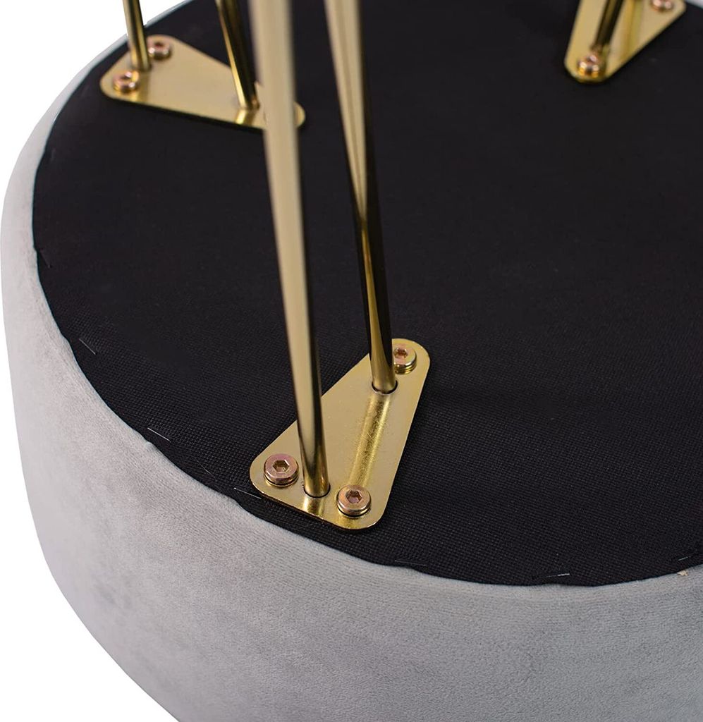 Theo&Cleo Runder Sitzhocker Schminktisch Hocker Ottoman Produktbild 5