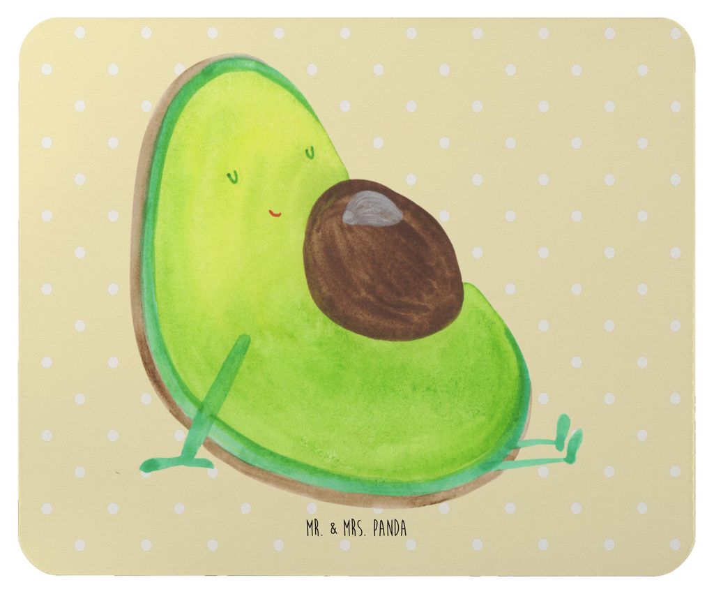 Mr. & Mrs. Panda Mouse Pad Avocado Schwangerschaft - Gelb Pastell - Geschenk, Wunder, Babyparty, mousematte, computer mousepad, pc mauspad, Schwang...