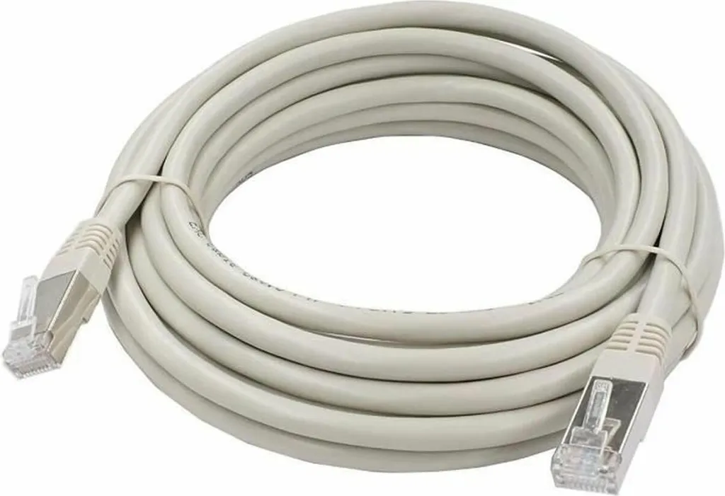 Câble RJ45 Cat6 Rigide UTP 5 mètres Blanc Haute Vitesse pour Cloison