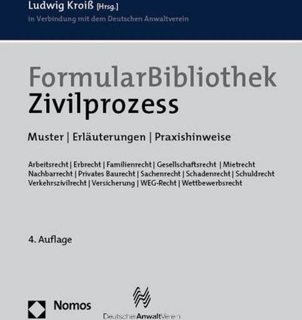 Livre de droit FormularBibliothek Zivilprozess - Modèles de procédure civile