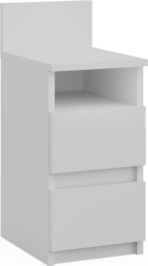 Comodino Vicco Monty Bianco 25 x 59.1 cm con 2 cassetti, Immagine del prodotto 