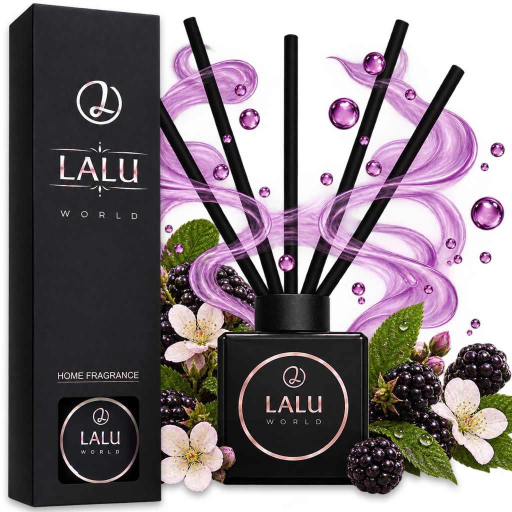 LALU World Duftdiffuser Blackberry 110ml Duftstäbchen Produktbild 