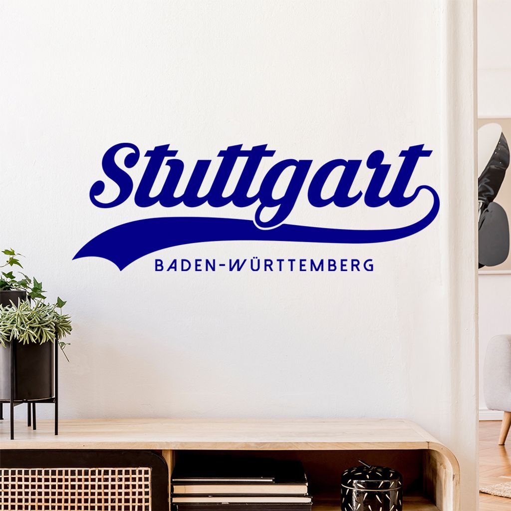 Stuttgart Baden-Württemberg Wandtattoo Wandaufkleber Wall Sticker - Dekoration, Küche, Wohnzimmer, Schlafzimmer, Badezimmer