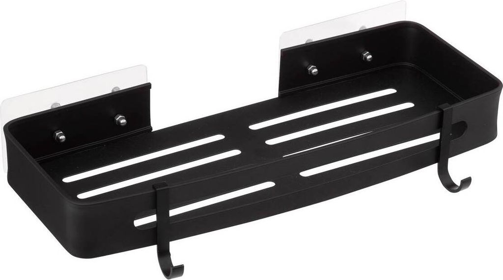 Duschregal rechteckiger klebestick schwarz "blackalu" - 5 five simply smart