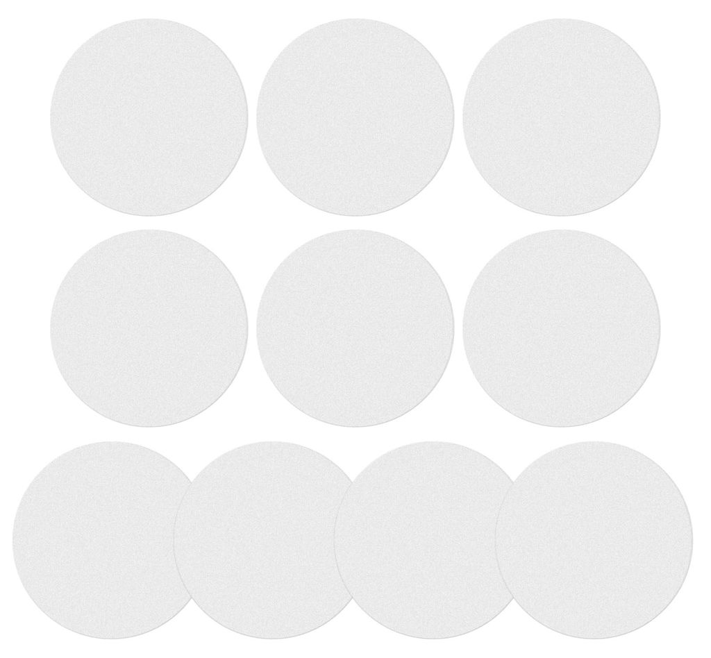 10 selbstklebende Antirutsch-Aufkleber – Transparente runde Pads (10 cm) für Badewannen, Duschen und Treppen – Haften fest auf Fliesen, Holz u...