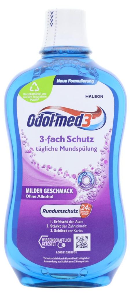 Odol-med3 Mundspülung 3-Fach Schutz 500ml Alkoholfrei Produktbild 