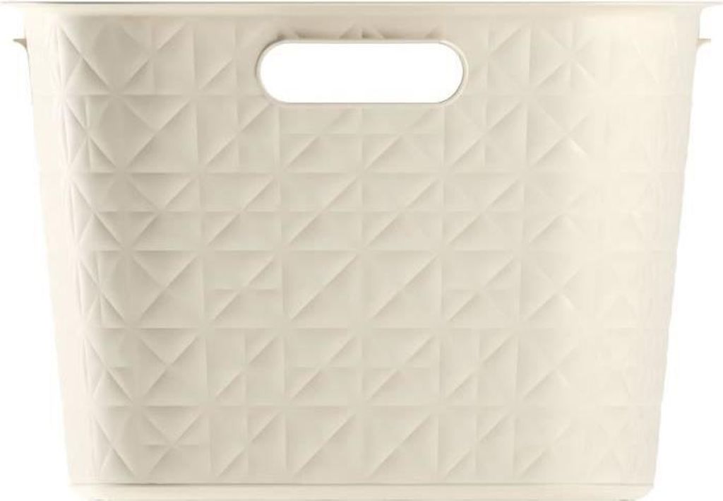 Wäschekorb Curver Softex, 45L, Recycelter Kunststoff, 59 x 39 x 27 cm, Gebrochenes Weiß