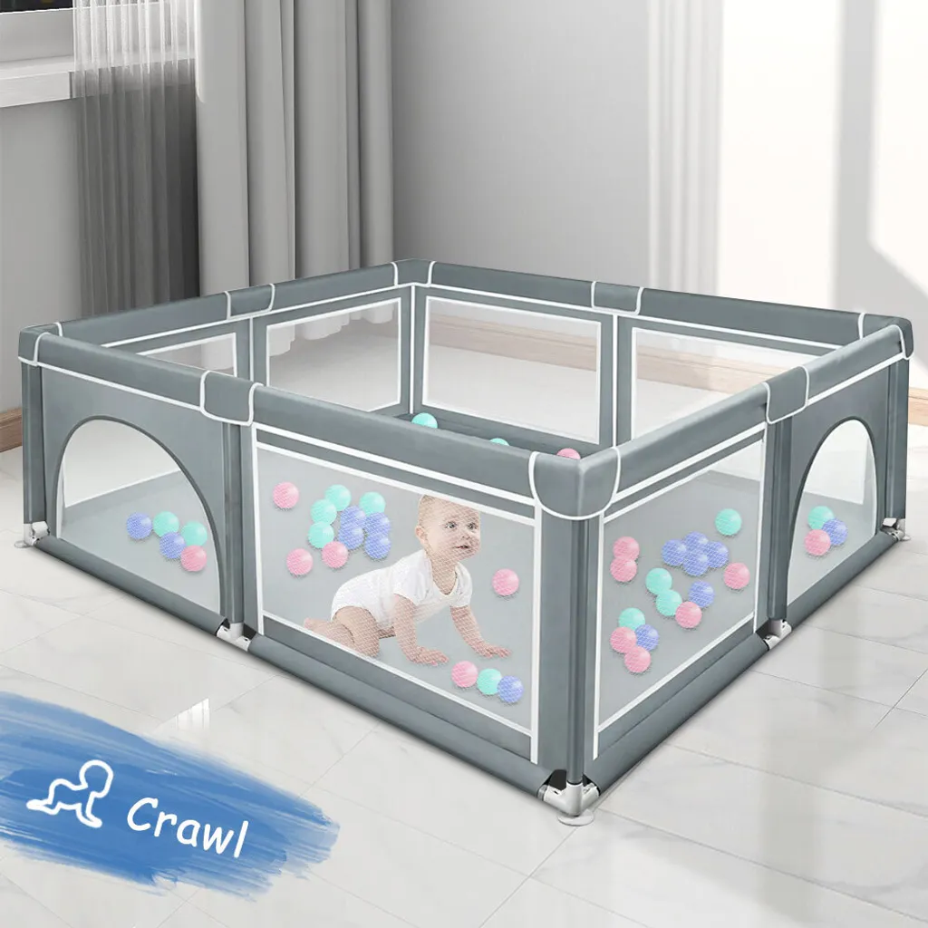 Aire de jeux bébé 180x150cm parc modulable sécurisé avec base ventouse