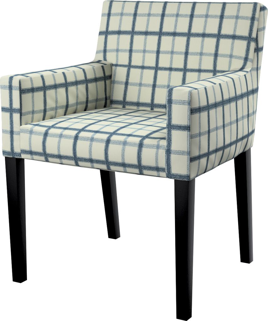 Dekoria Nils Stuhlhusse, blau-creme, Nils